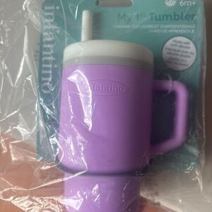 Infantino Purple Mug with Handle and Lid